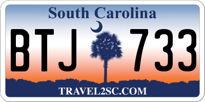 SC license plate BTJ733