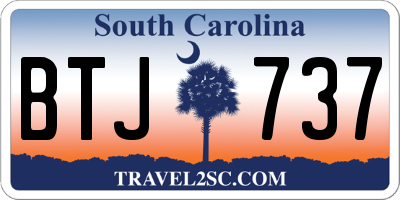 SC license plate BTJ737