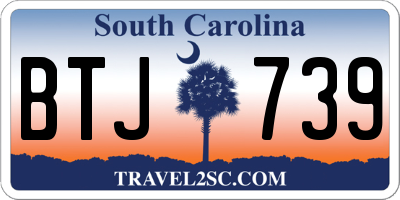 SC license plate BTJ739