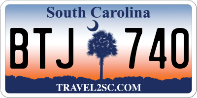 SC license plate BTJ740