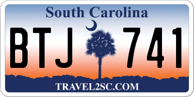 SC license plate BTJ741