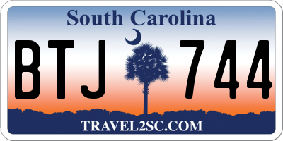 SC license plate BTJ744