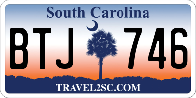 SC license plate BTJ746