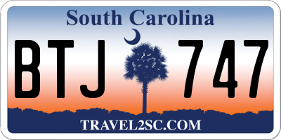 SC license plate BTJ747