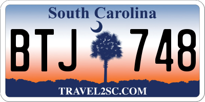 SC license plate BTJ748