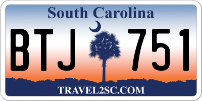 SC license plate BTJ751