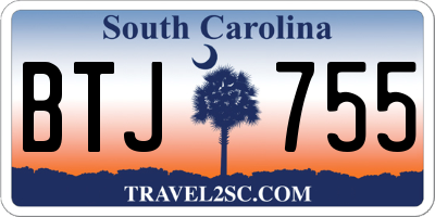 SC license plate BTJ755