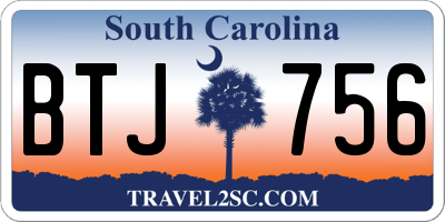 SC license plate BTJ756