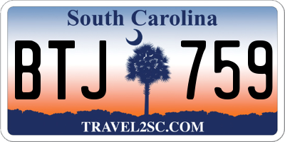 SC license plate BTJ759