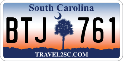 SC license plate BTJ761
