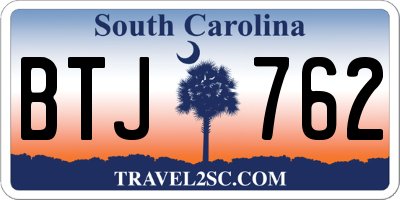 SC license plate BTJ762