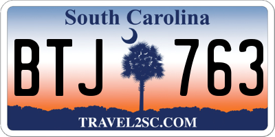 SC license plate BTJ763