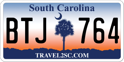 SC license plate BTJ764