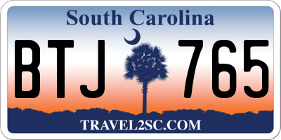 SC license plate BTJ765