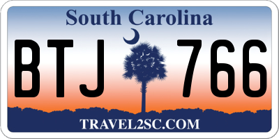 SC license plate BTJ766