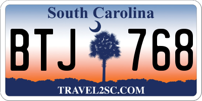 SC license plate BTJ768
