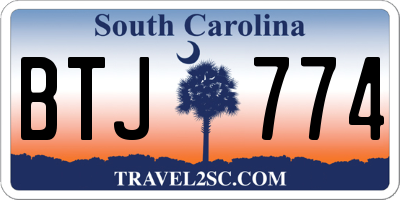 SC license plate BTJ774