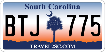 SC license plate BTJ775
