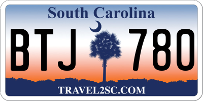 SC license plate BTJ780
