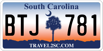 SC license plate BTJ781