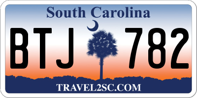 SC license plate BTJ782