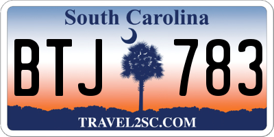 SC license plate BTJ783