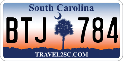SC license plate BTJ784