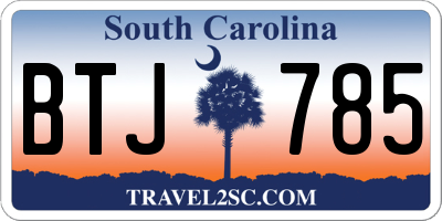 SC license plate BTJ785