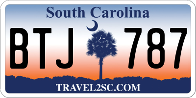 SC license plate BTJ787