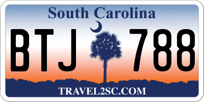 SC license plate BTJ788