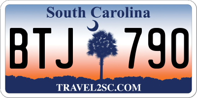 SC license plate BTJ790