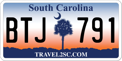 SC license plate BTJ791