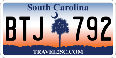 SC license plate BTJ792