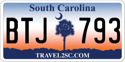 SC license plate BTJ793