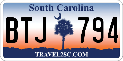 SC license plate BTJ794