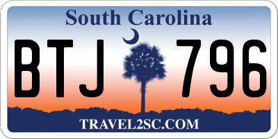 SC license plate BTJ796