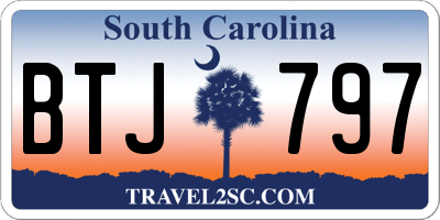 SC license plate BTJ797