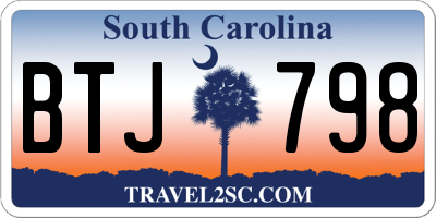 SC license plate BTJ798