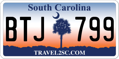 SC license plate BTJ799