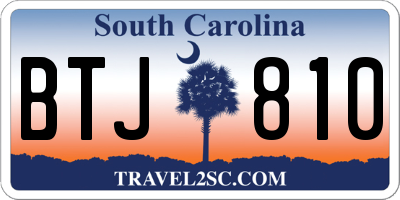 SC license plate BTJ810