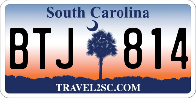 SC license plate BTJ814