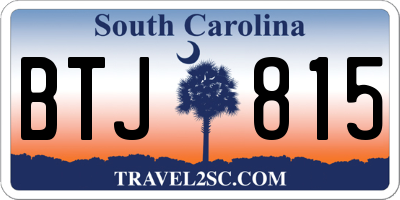 SC license plate BTJ815