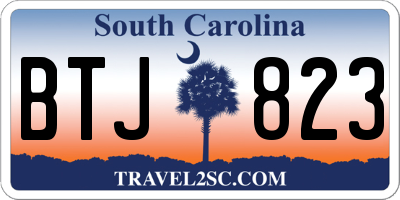 SC license plate BTJ823