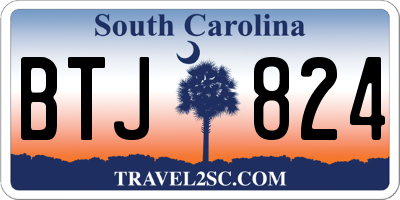 SC license plate BTJ824