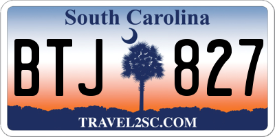 SC license plate BTJ827