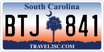 SC license plate BTJ841