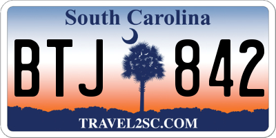 SC license plate BTJ842