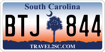 SC license plate BTJ844