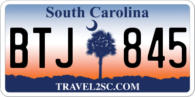 SC license plate BTJ845