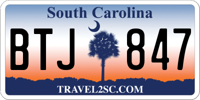 SC license plate BTJ847